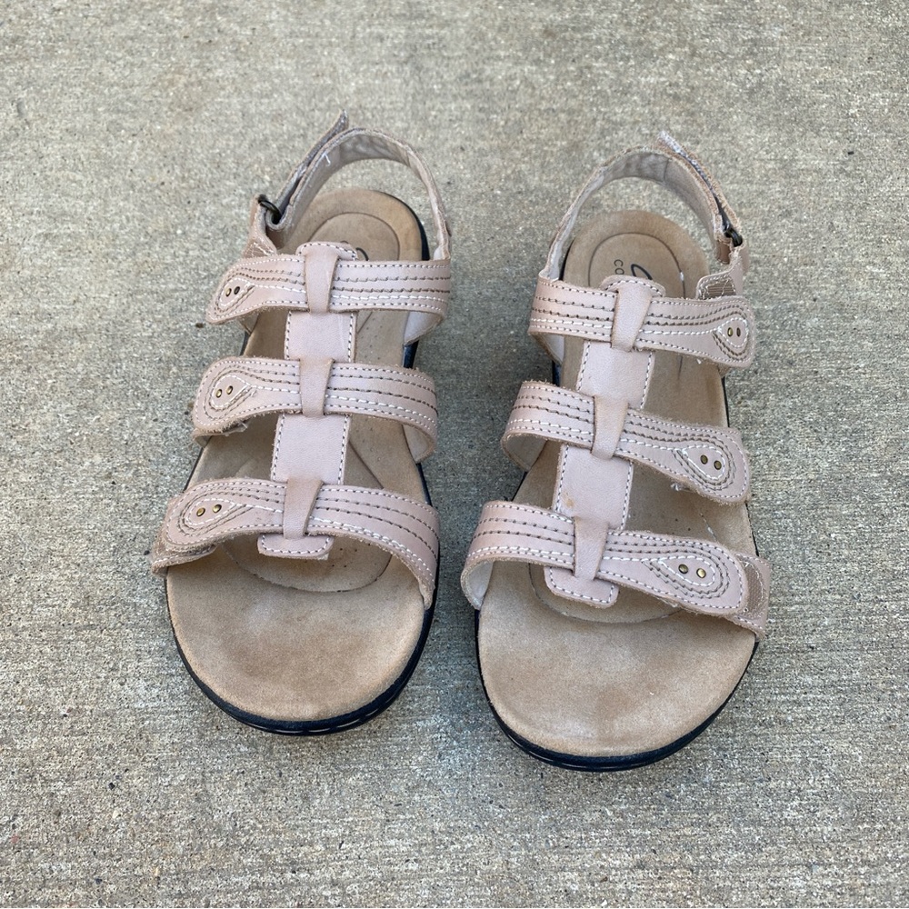 Clarks Laurieann Vine Strappy Comfort Sandal Beige Size 8